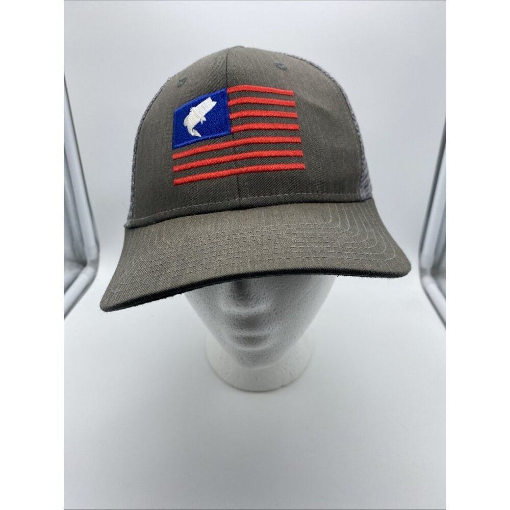 Fierce American Flag Gray Cap Trucker Hat Snap-back
